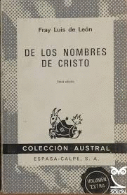 DE LOS NOMBRES DE CRISTO (MARCAS EN SOBRECUBIERTA)