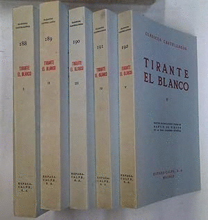 TIRANTE EL BLANCO, 5 TOMOS (SEÑALES DE USO)