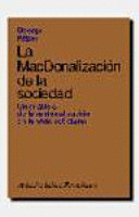 LA MCDONALIZACIÓN DE LA SOCIEDAD