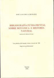 BIBLIOGRAFÍA FUNDAMENTAL SOBRE BOTÁNICA E HISTORIA NATURAL