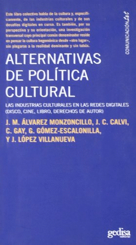 ALTERNATIVAS DE POLÍTICA CULTURAL