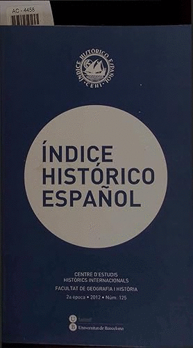 ÍNDICE HISTÓRICO ESPAÑOL, Nº 127, 2ª ÉPOCA