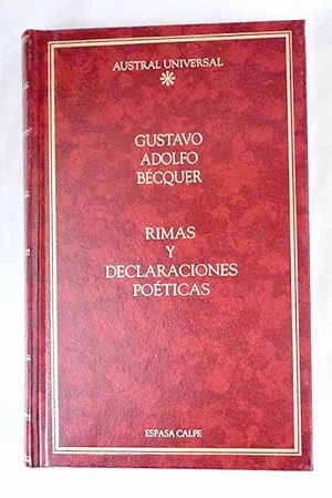 RIMAS Y DECLARACIONES POÉTICAS (TAPA DURA)