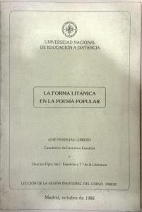 LA POESÍA LITÁNICA EN LA POESÍA POPULAR