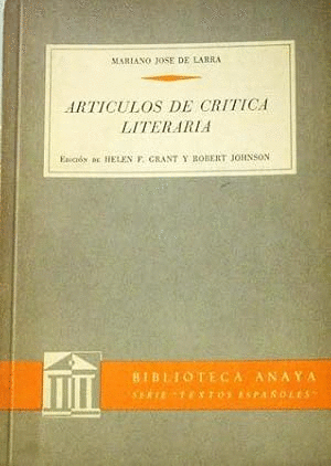 ARTÚCULOS DE CRÍTICA LITERARIA