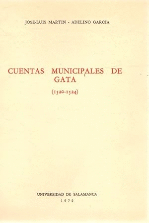 CUENTAS MUNICIPALES DE GATA (1502-1524)