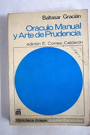 ORÁCULO MANUAL Y ARTE DE PRUDENCIA(MANCHAS DE CELO EN GUARDAS)