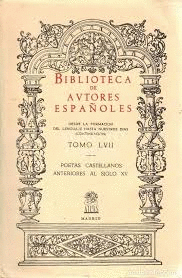 POETAS CASTELLANOS ANTERIORE AL SIGLO XV (CORTE EN CUBIERTA JUNTO AL LOMO Y LOMO ESTRIADO)