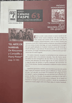 REVISTA CÁLAMO FASPE Nº63 (ENERO-DICIEMBRE 2004)